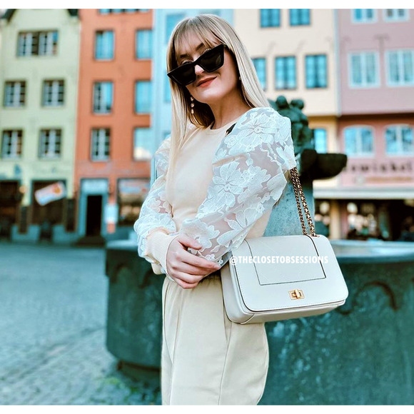 ZARA BLOGGER FAVE!!! Knit Top with Lace Sleeves NWT - Picture 6 of 16